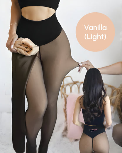 Snatched One-Seam Sheer Fleece Leggings