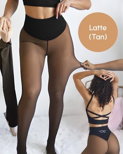 Snatched One-Seam Sheer Fleece Leggings